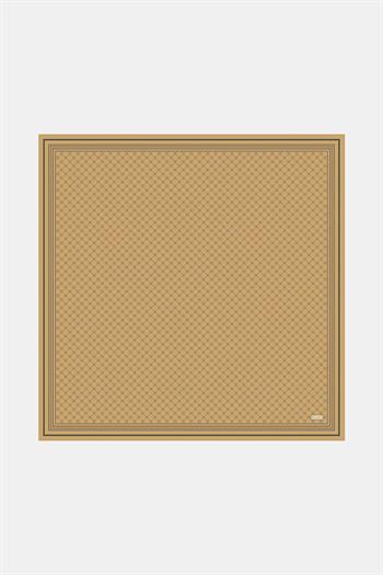 Vakko Twill İpek Eşarp - Özel Seri - Camel