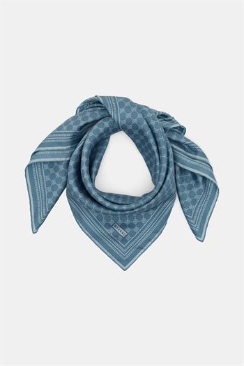 Vakko Twill İpek Eşarp - Özel Seri - Gök Mavi