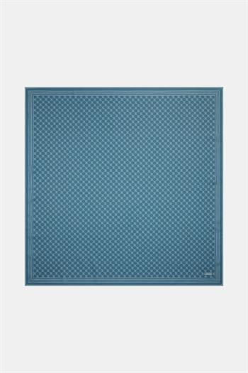 Vakko Twill İpek Eşarp - Özel Seri - Gök Mavi