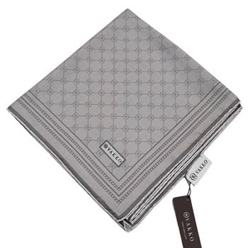 Vakko Twill İpek Eşarp - Özel Seri - Gri