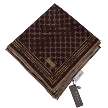 Vakko Twill İpek Eşarp - Özel Seri - Kahve