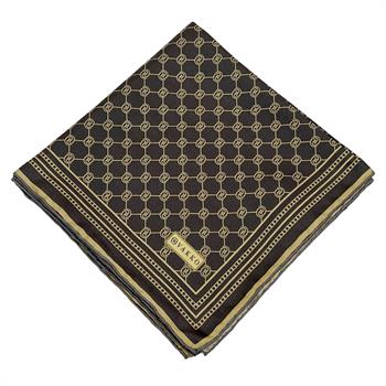 Vakko Twill İpek Eşarp - Özel Seri - Kahve Gold