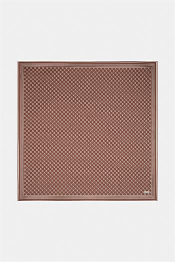 Vakko Twill İpek Eşarp - Özel Seri - Kırmızı Beyaz