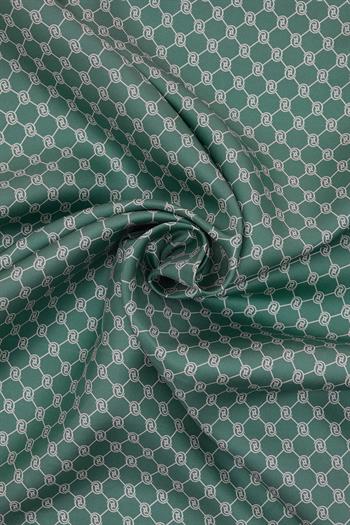 Vakko Twill İpek Eşarp - Özel Seri - Koyu Yeşil