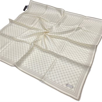 Vakko Twill İpek Eşarp - Özel Seri - Krem