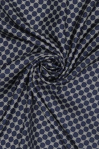 Vakko Twill İpek Eşarp - Özel Seri - Lacivert