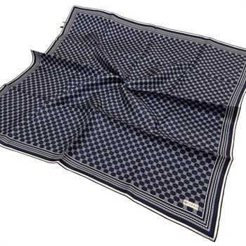 Vakko Twill İpek Eşarp - Özel Seri - Lacivert