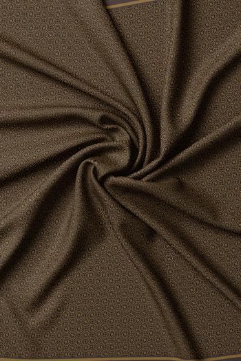 Vakko Twill İpek Eşarp - Yeni Monogram - Acı Kahve
