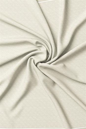 Vakko Twill İpek Eşarp - Yeni Monogram - Bej