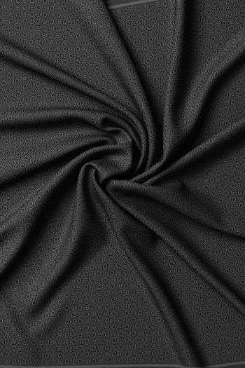 Vakko Twill İpek Eşarp - Yeni Monogram - Füme