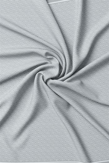 Vakko Twill İpek Eşarp - Yeni Monogram - Gümüş