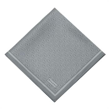 Vakko Twill İpek Eşarp - Yeni Monogram - Gri