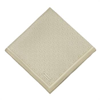 Vakko Twill İpek Eşarp - Yeni Monogram - Krem Sarı