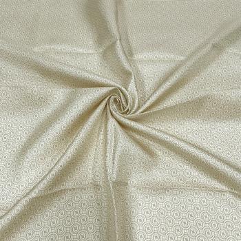 Vakko Twill İpek Eşarp - Yeni Monogram - Krem Sarı