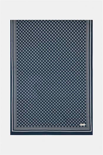 Vakko Twill İpek Şal - Özel Seri - Petrol Mavi