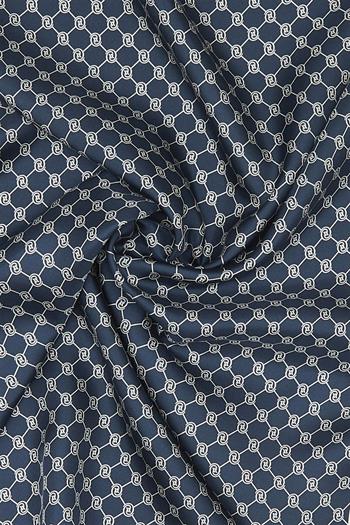 Vakko Twill İpek Şal - Özel Seri - Petrol Mavi