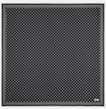 Vakko Twill İpek Şal - Özel Seri - Siyah Ekru