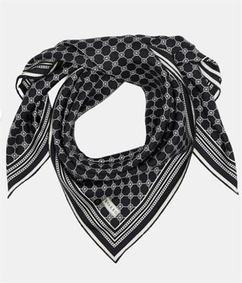 Vakko Twill İpek Şal - Özel Seri - Siyah Ekru