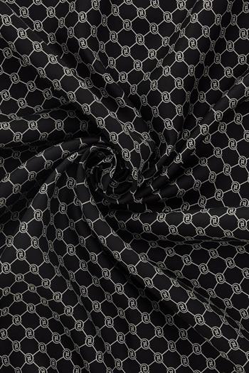 Vakko Twill İpek Şal - Özel Seri - Siyah Ekru