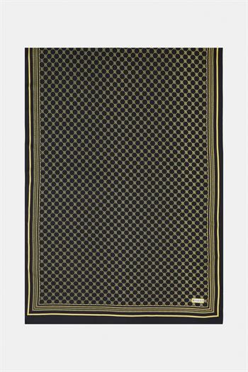 Vakko Twill İpek Şal - Özel Seri - Siyah Sarı