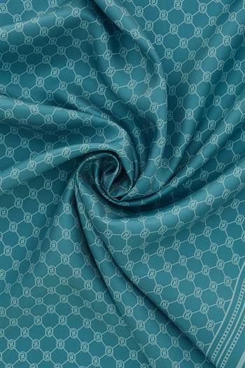 Vakko Twill İpek Şal - Özel Seri - Turkuaz