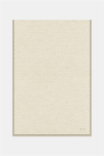 Vakko Twill İpek Şal - Yeni Monogram - Bej