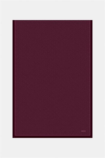 Vakko Twill İpek Şal - Yeni Monogram - Bordo