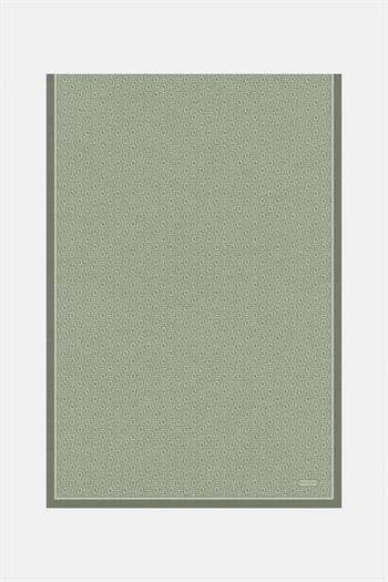 Vakko Twill İpek Şal - Yeni Monogram - Koyu Mint