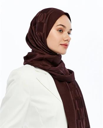 Valentino Orlandi Alia Şal - Dama Desenli - Bordo