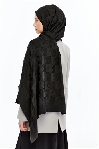 Valentino Orlandi Alia Şal - Yeni Dama Desenli - Siyah