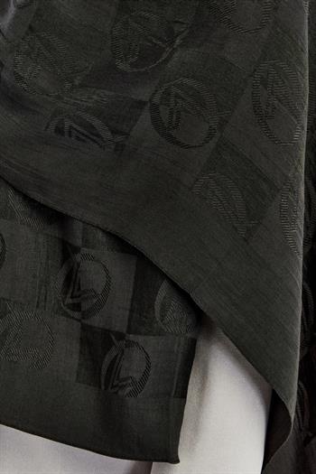 Valentino Orlandi Alia Şal - Yeni Dama Desenli - Siyah