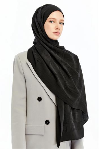 Valentino Orlandi Alia Şal - Yeni Dama Desenli - Siyah