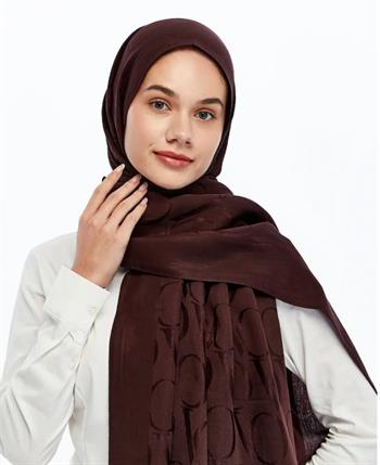 Valentino Orlandi Alia Şal - VO Motif Desen - Bordo