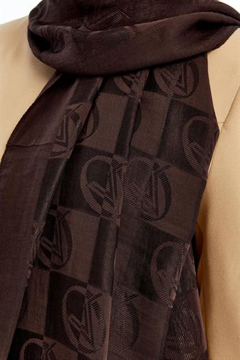 Valentino Orlandi Alia Şal - Yeni Dama Desenli - Acı Kahve