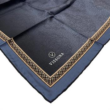 Vissona Twill İpek Eşarp - 10655 - 0009 İndigo