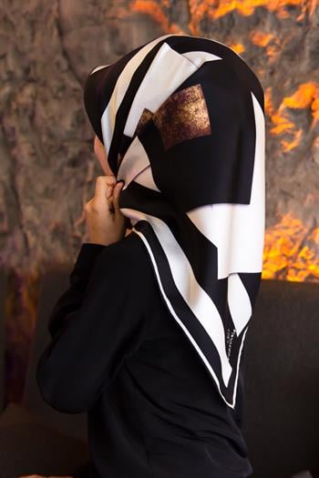 Vissona Twill İpek Eşarp - 17058 - 0001-0003