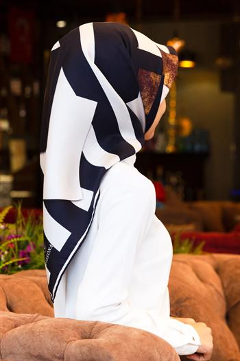 Vissona Twill İpek Eşarp - 17058 - 0003-0033