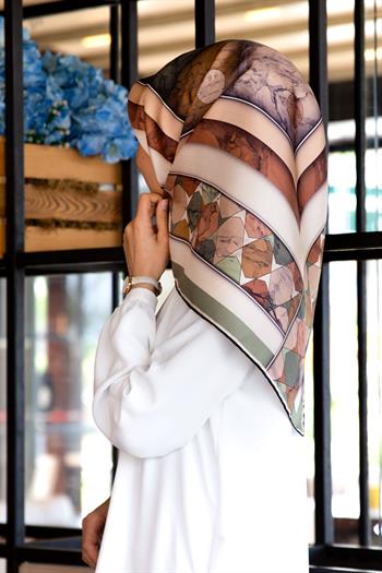 Vissona Twill İpek Eşarp - 17242 - 0037-0015