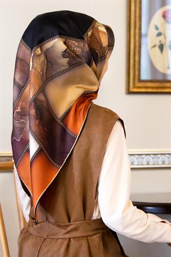 Vissona Twill İpek Eşarp - 17424 - 0014-0004