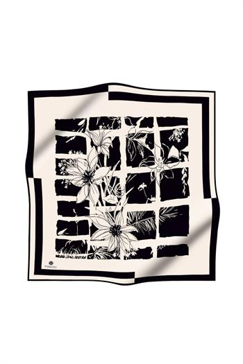 Vissona Twill İpek Eşarp - 51019 - 0003-0001