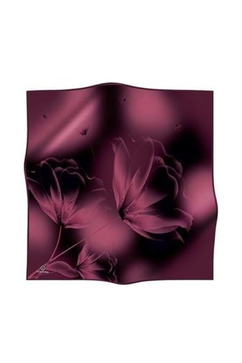 Vissona Twill İpek Eşarp - 61006 - 0020 Gül Kurusu
