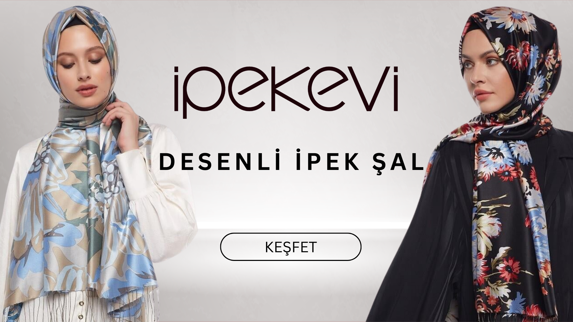 İpekevi Desenli İpek Şal