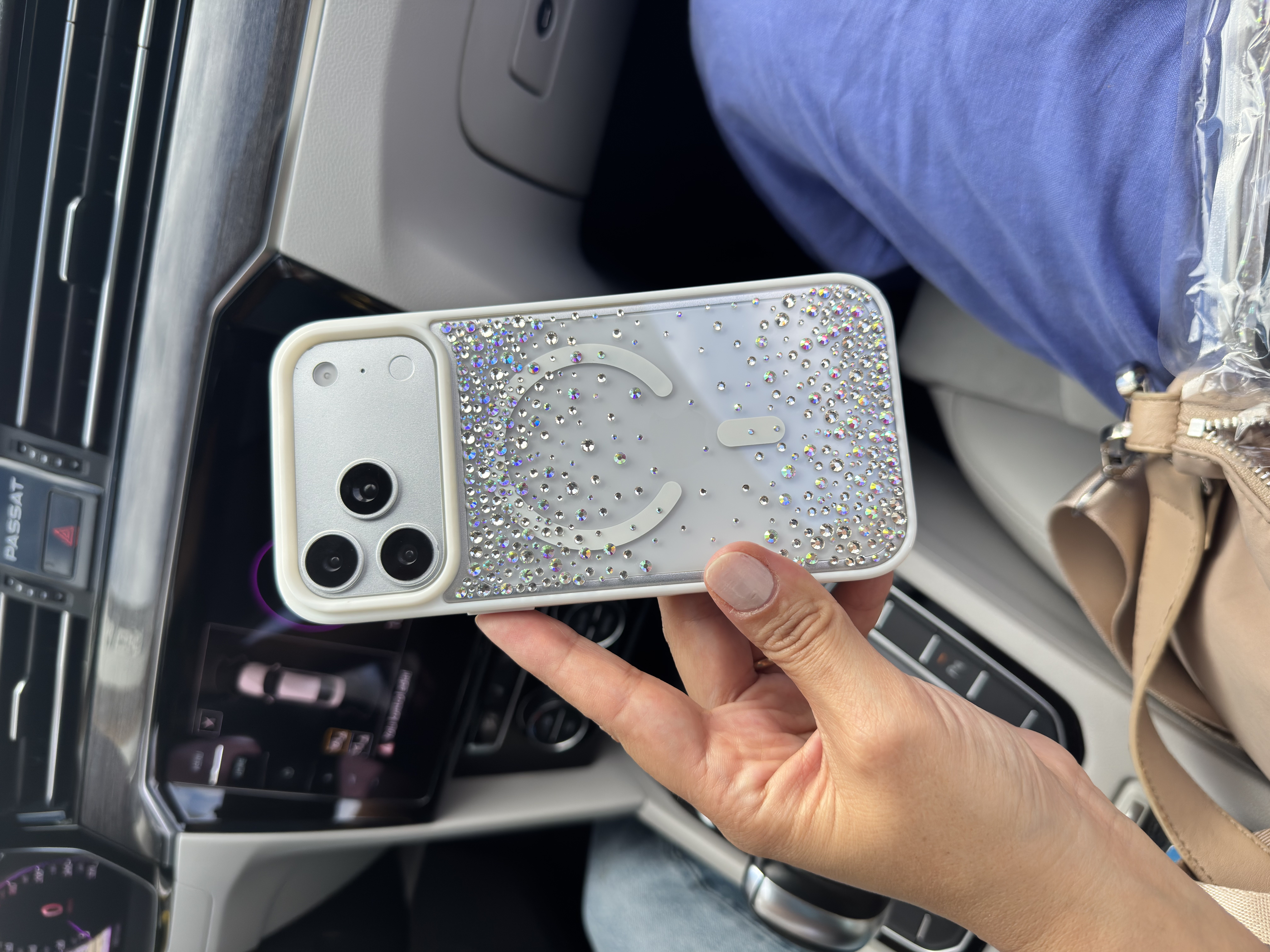 Crystal Aura İphone Telefon Kılıf Beyaz