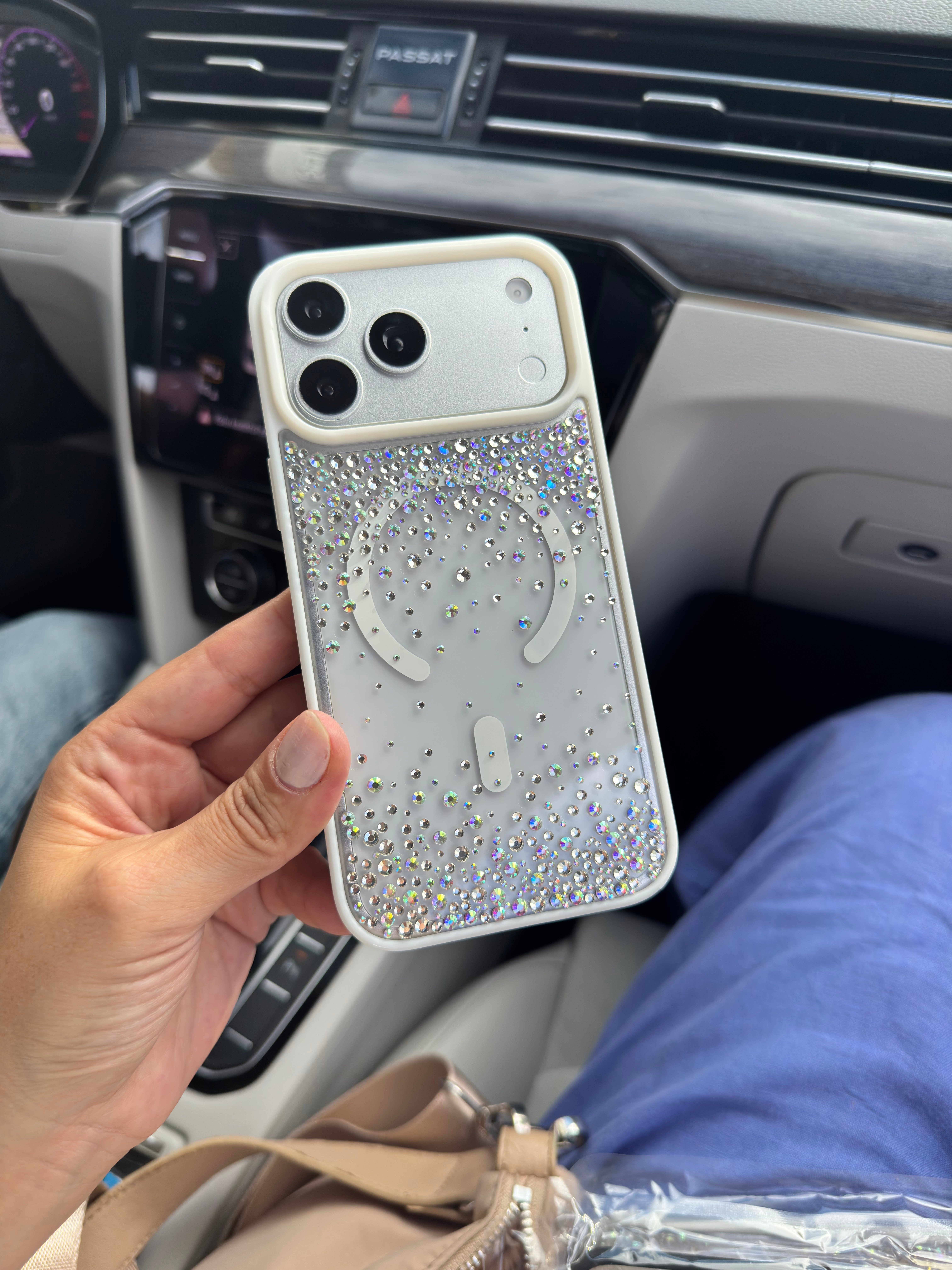 Crystal Aura İphone Telefon Kılıf Beyaz