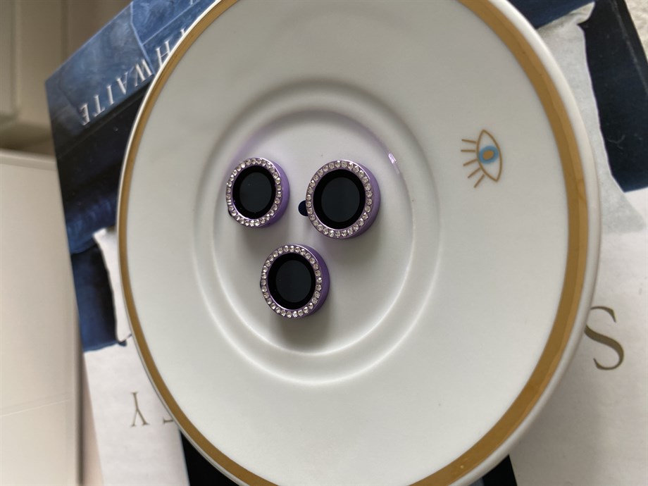 Kamera Koruyucu Lens Mor Taşlı