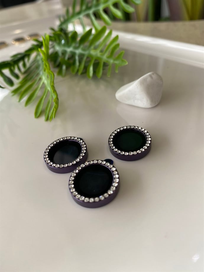 Kamera Koruyucu Lens Mor Taşlı