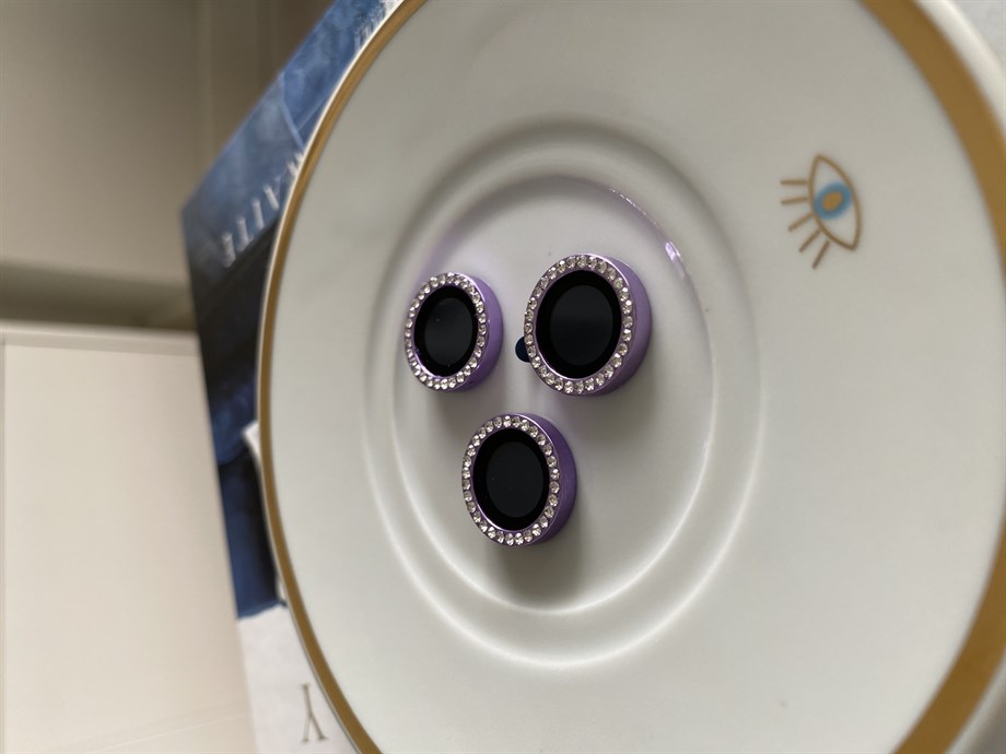 Kamera Koruyucu Lens Mor Taşlı