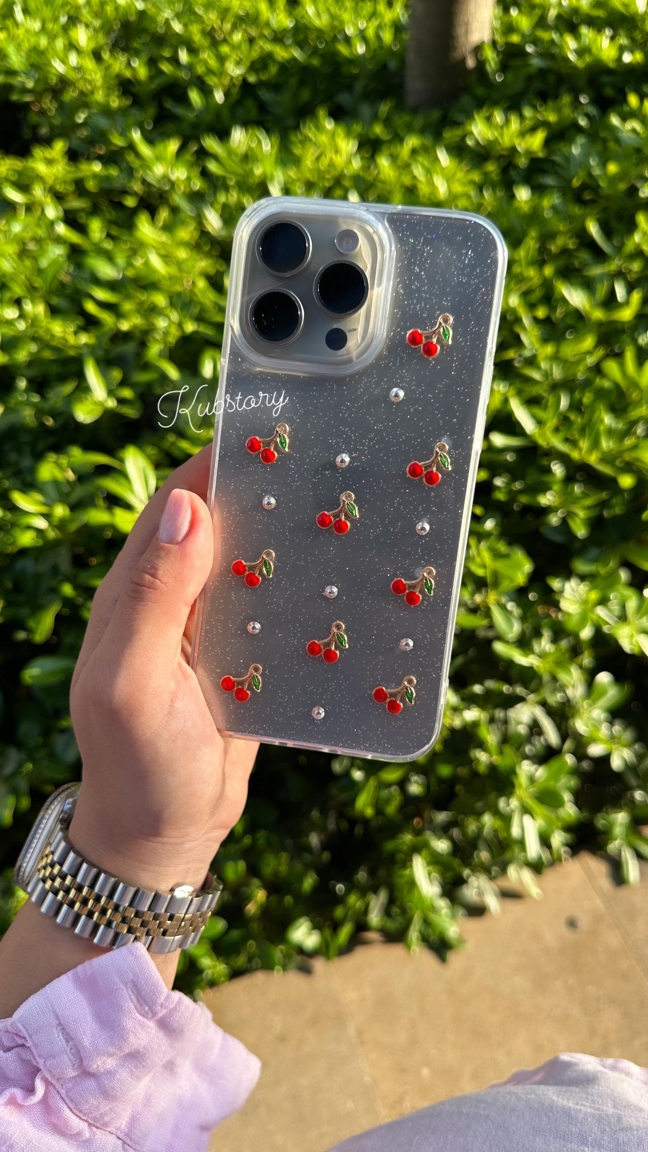 Kiraz Detaylı İphone Telefon Kılıfı