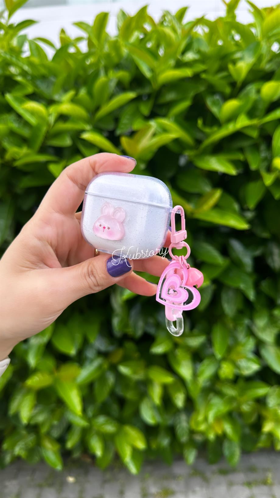 Pembe Kalpli Çan Airpods Kılıfı