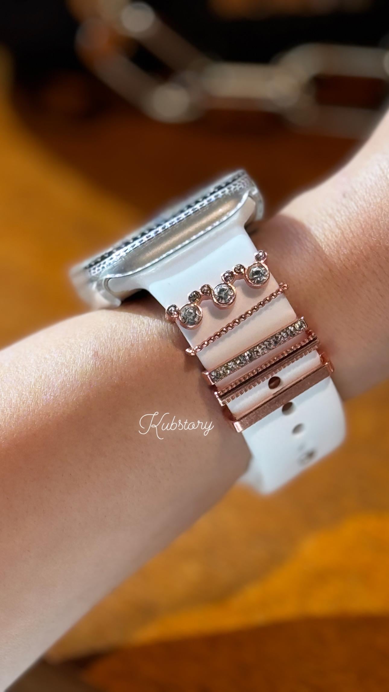 Taşlı Minnie Watch Saat Charmı Rose